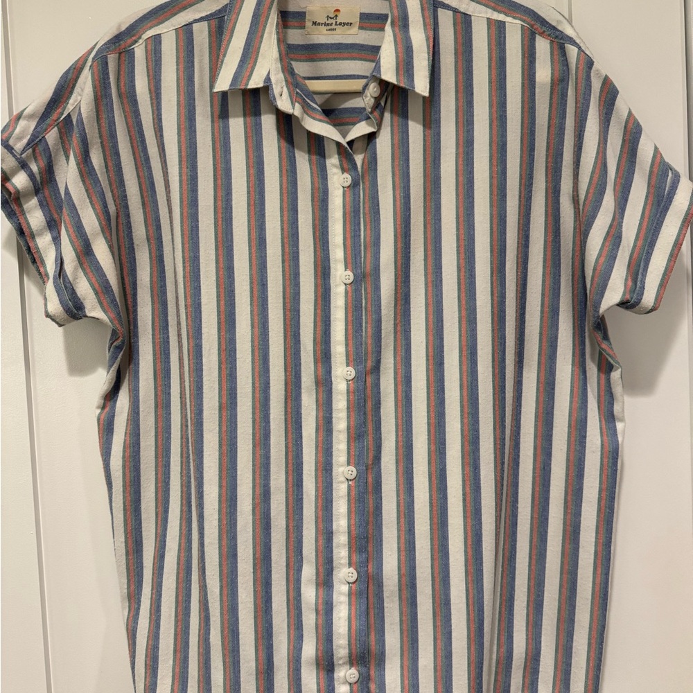 Marine Layer Women’s Oversized Casual Striped Shirt